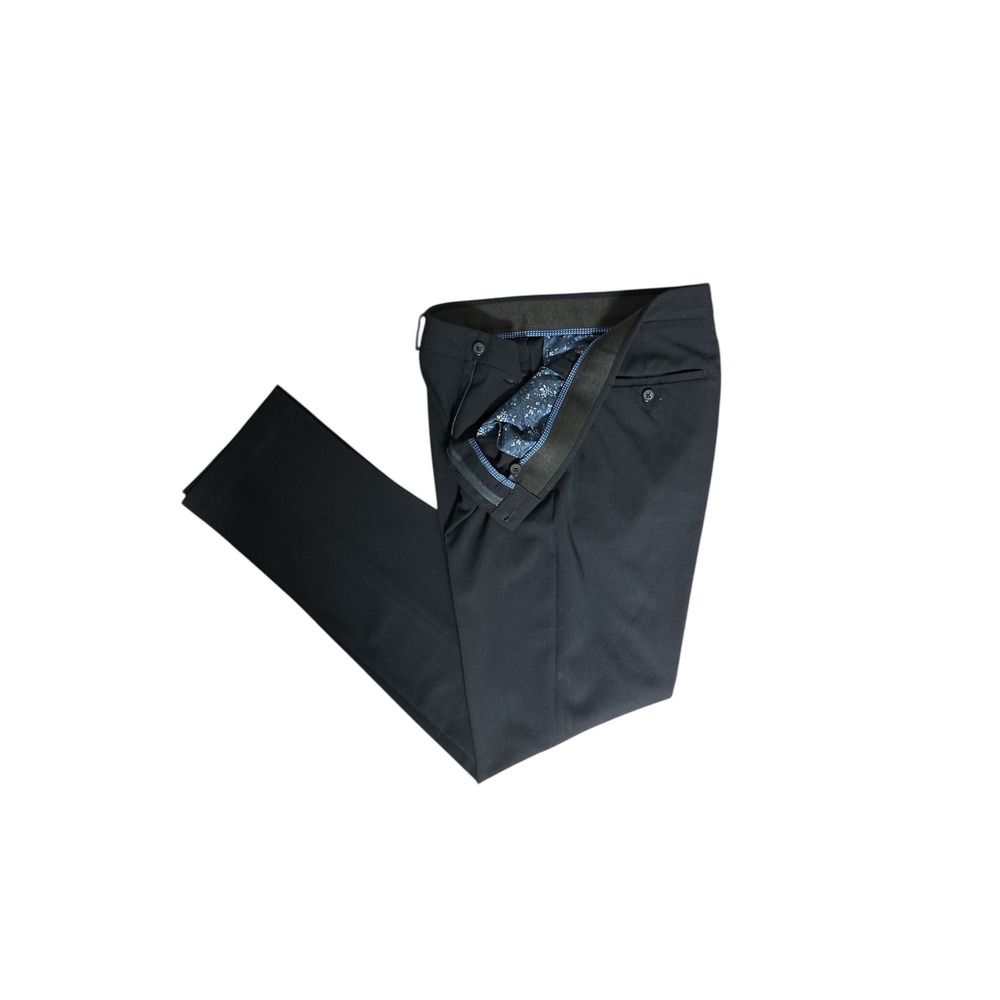 Robert Graham Mens Black Stretch Flat Front Dress Pants 32x32 EUC